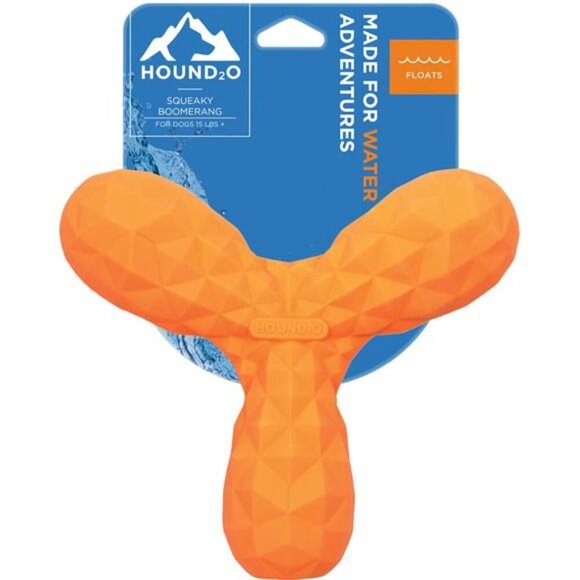 Squeaky Boomerang, Orange Tough, Engaging, & Interactive - Picture 5 of 9